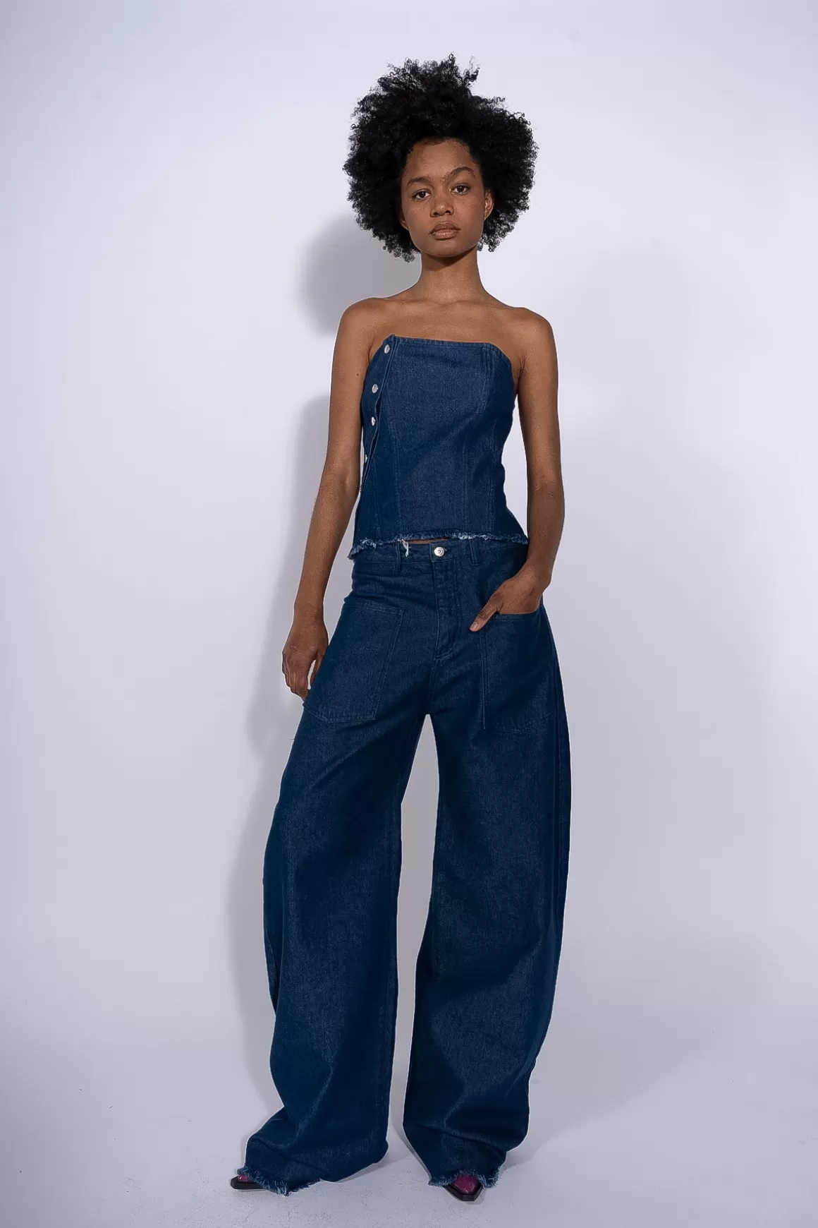 Discount DENIM PATCH POCKET BOYFRIEND TROUSERS Women BOTTOMS | M’A DENIM