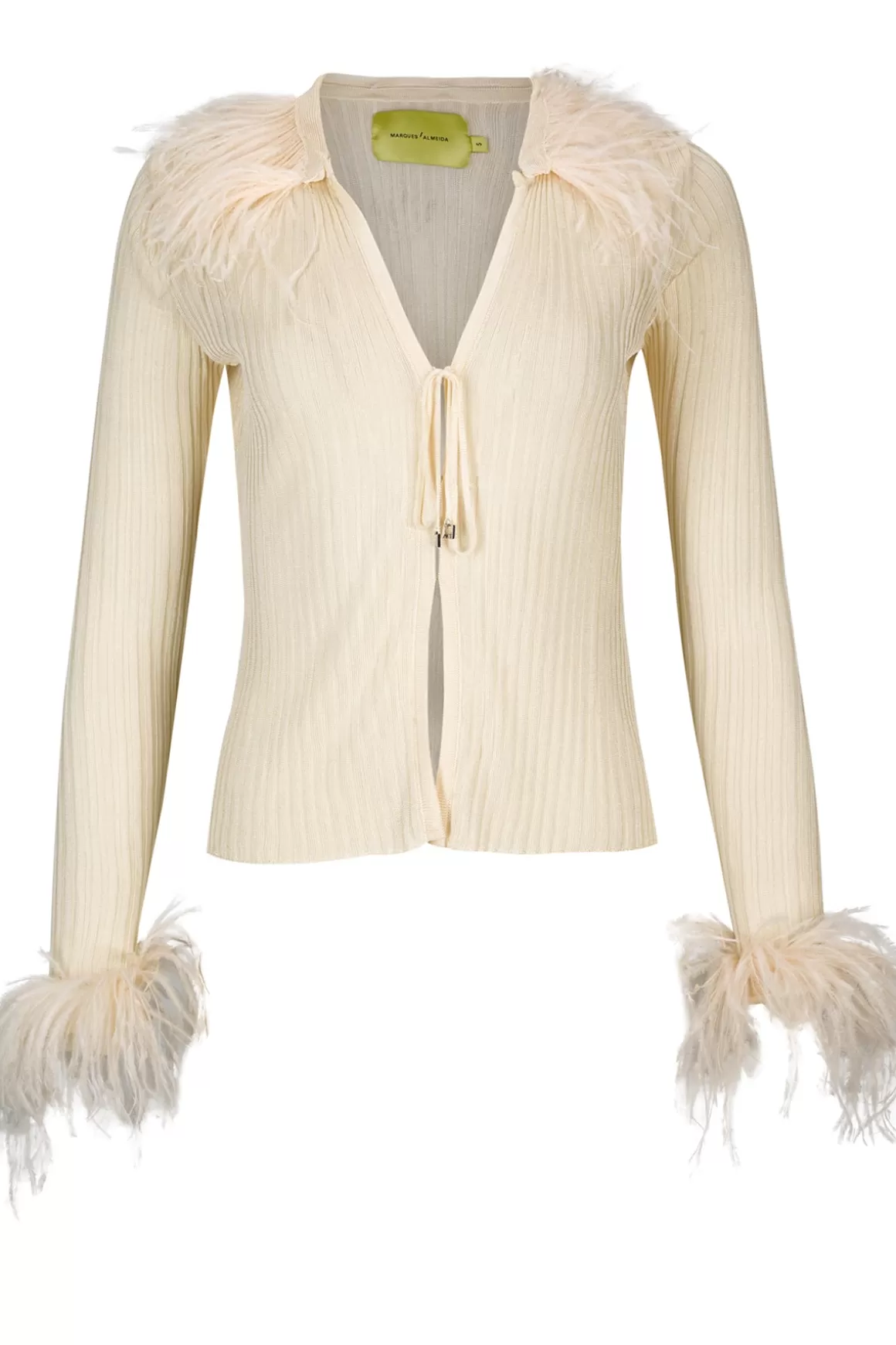 Cheap OFF WHITE VISCOSE KNITTED TOP WITH FEATHERS Women TOPS | KNITWEAR