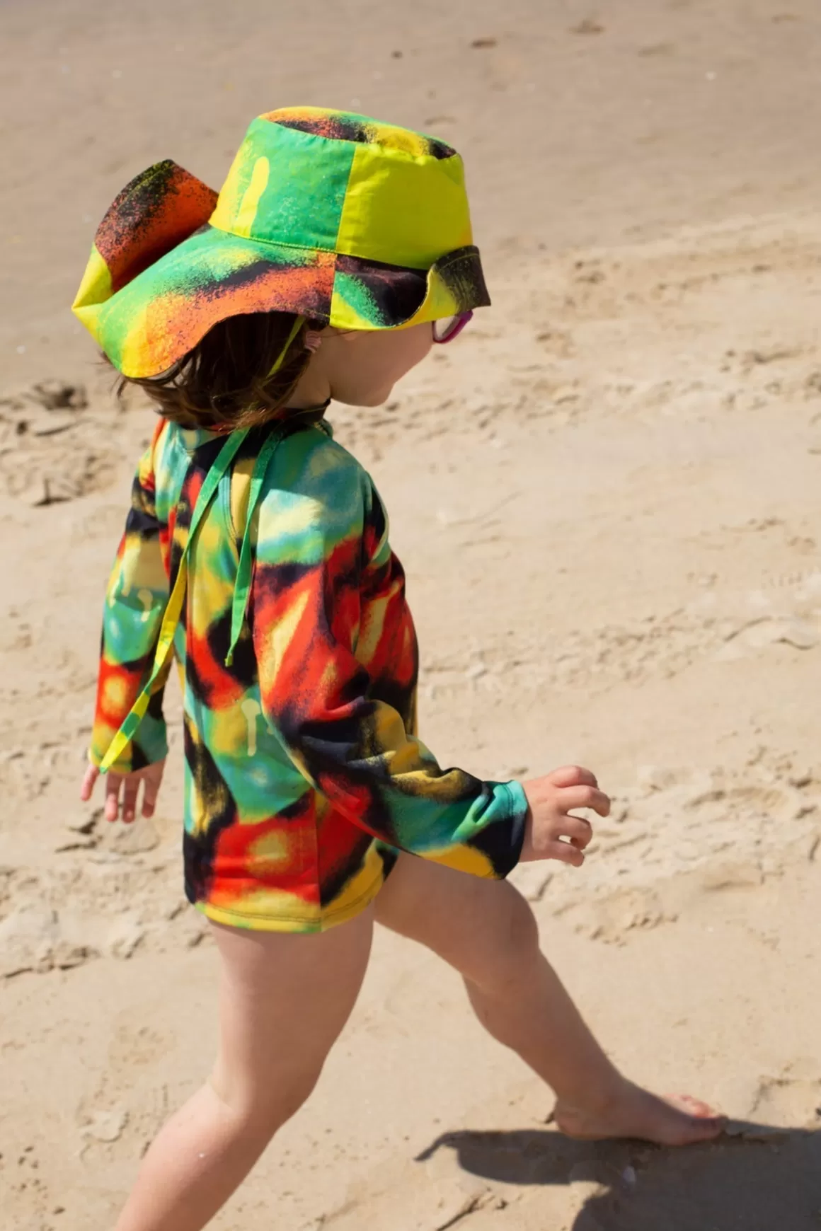 Cheap ORANGE AND YELLOW SWIMWEAR LONG SLEEVE TOP Kids TOPS | SWIMWEAR