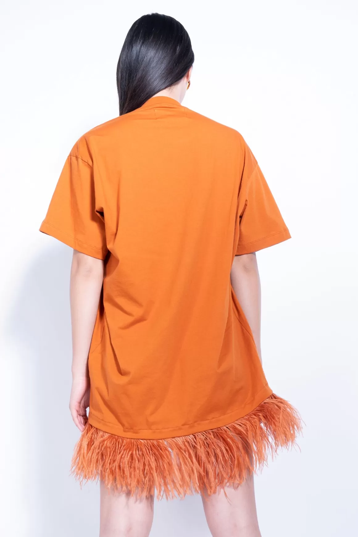 Fashion FEATHER HEM T-SHIRT Women DRESSES | TOPS