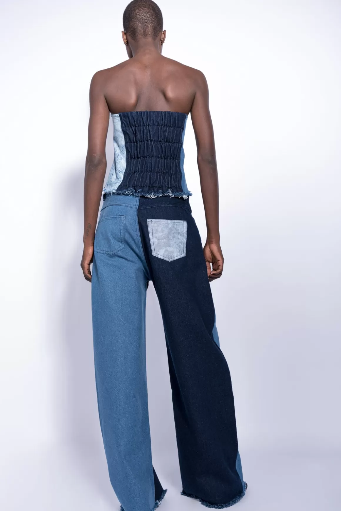 Store PATCHWORK DENIM BOYFRIEND TROUSERS Women BOTTOMS | M’A DENIM