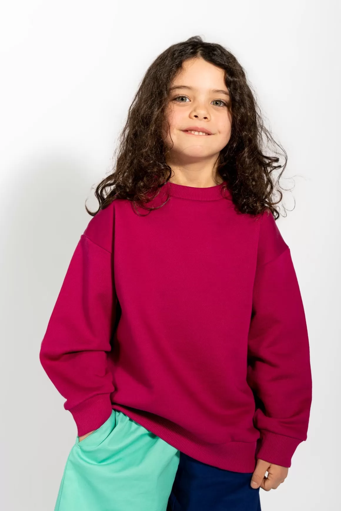 Store PINK CREW NECK SWEATSHIRT Kids TOPS | OUTERWEAR