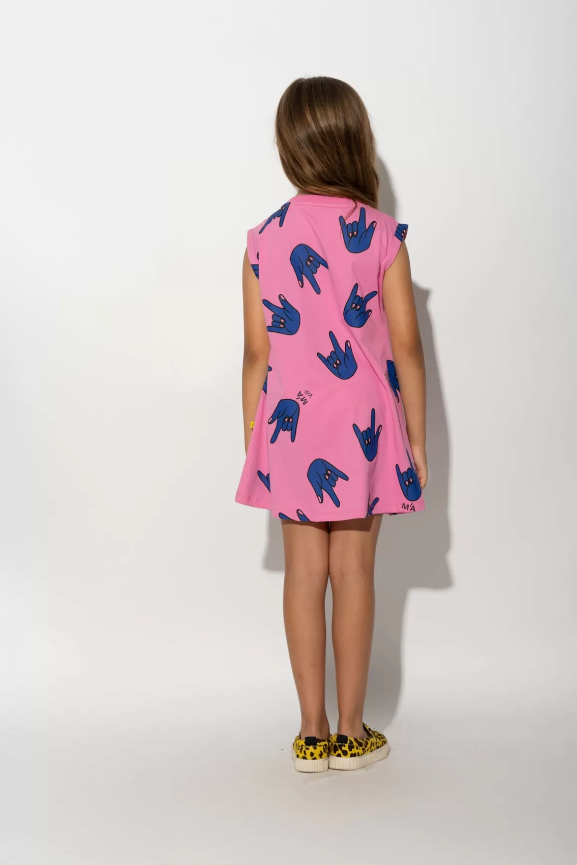 Store HANDS PRINT T-SHIRT DRESS Kids DRESSES | JERSEY