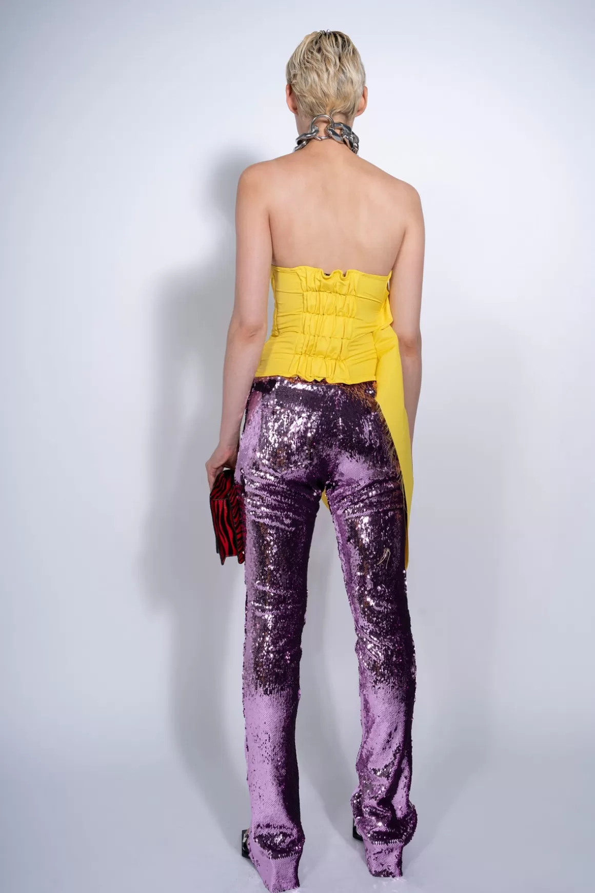 Store SEQUINS BOOTCUT TROUSERS Women M'A PARTY | BOTTOMS