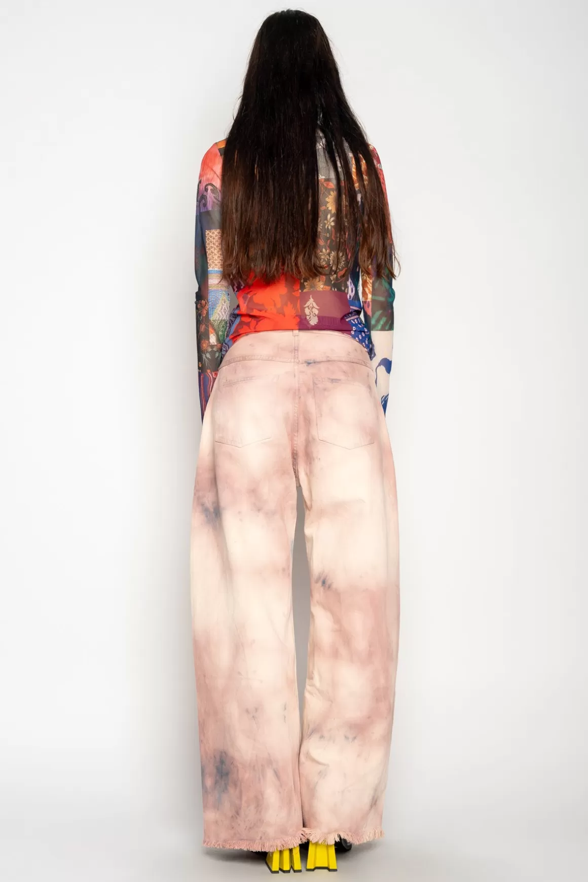 Outlet TIE DYE BOYFRIEND TROUSERS Women BOTTOMS