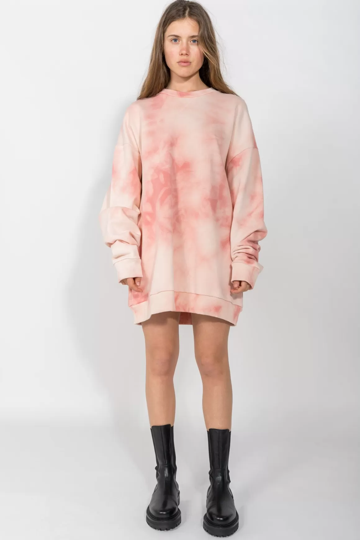 Hot PINK TIE DYE OVERSIZED SWEATSHIRT Women DRESSES | JERSEY