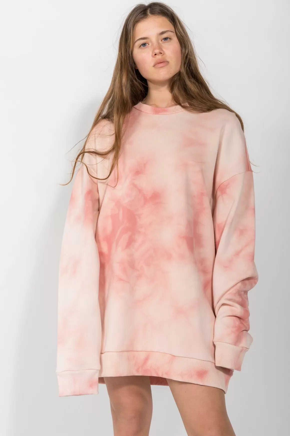 Hot PINK TIE DYE OVERSIZED SWEATSHIRT Women DRESSES | JERSEY