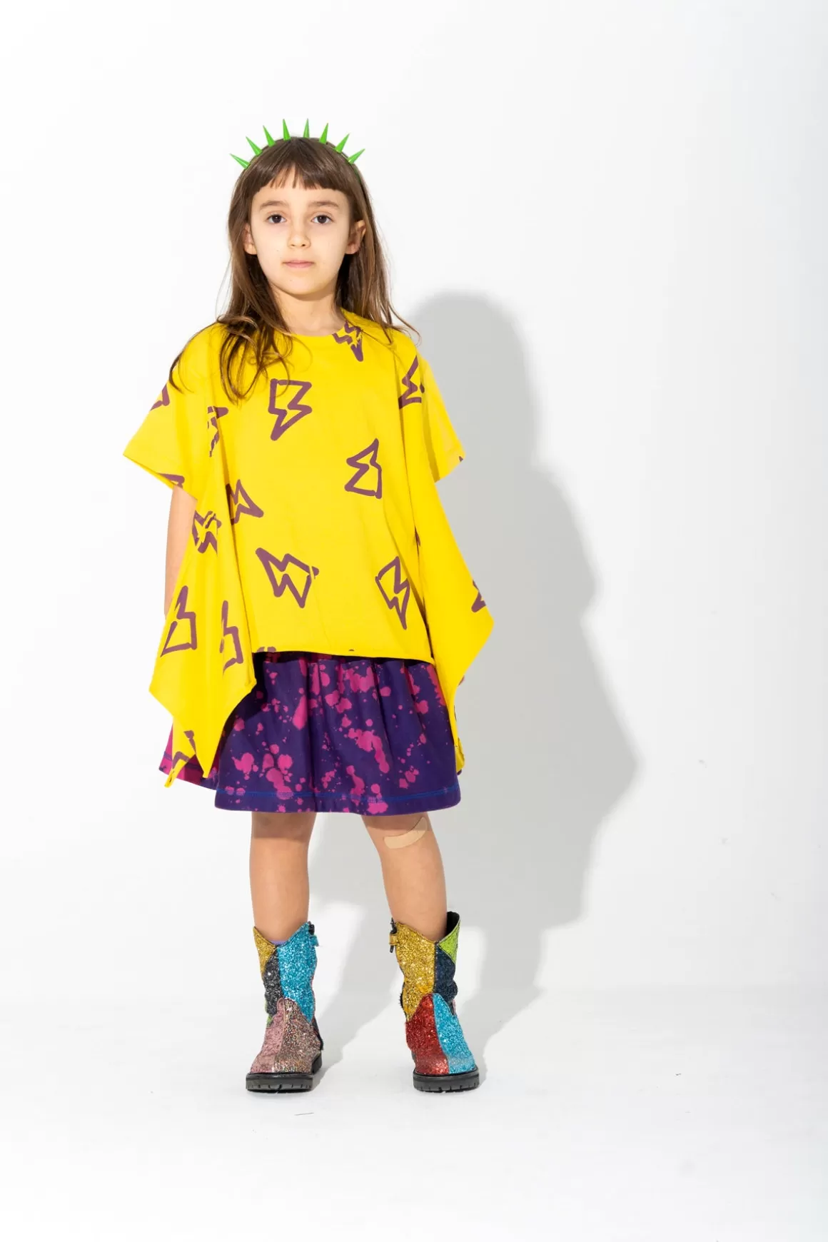 New PURPLE AND SPLATTERED FLEECE SKIRT Kids BOTTOMS | JERSEY