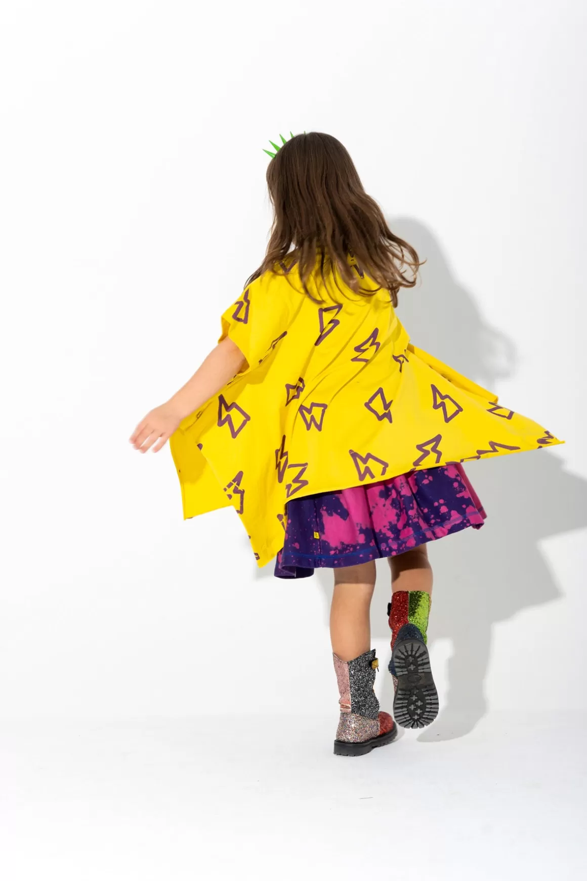 New PURPLE AND SPLATTERED FLEECE SKIRT Kids BOTTOMS | JERSEY