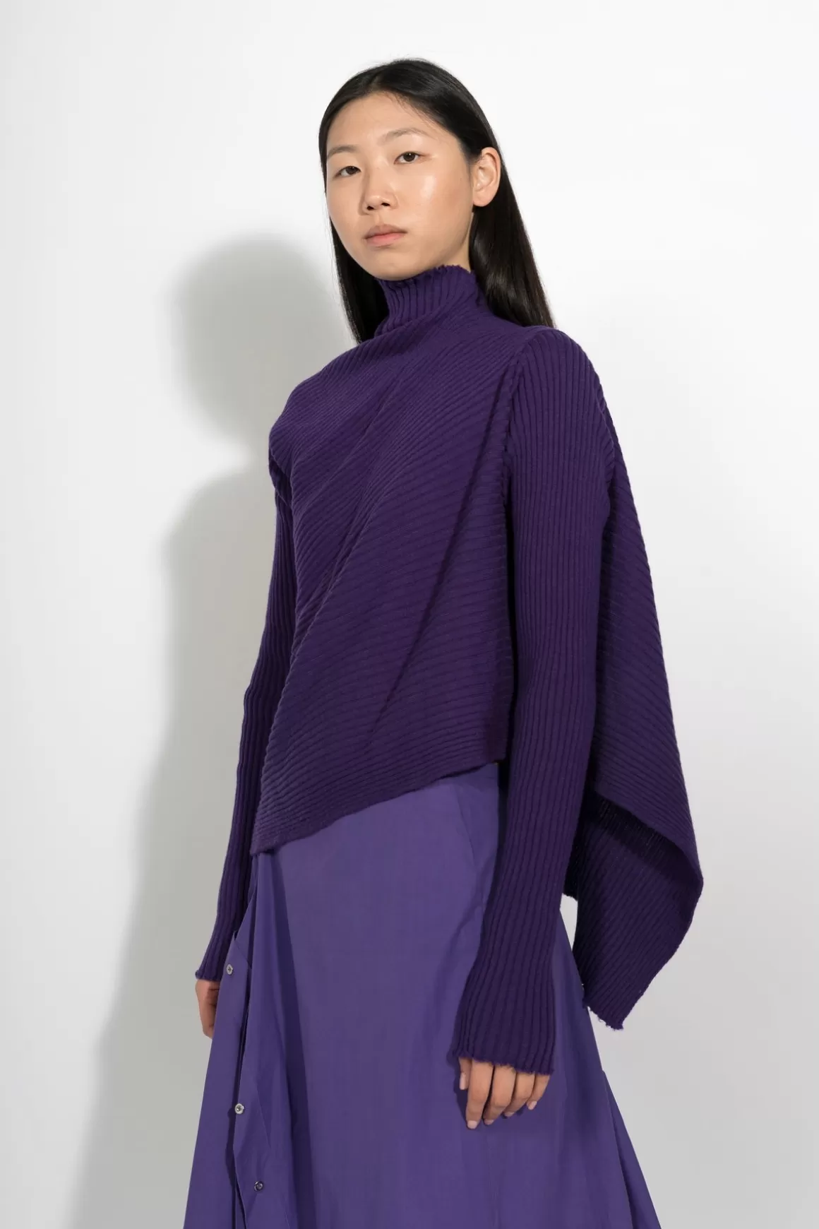 New DRAPED JUMPER IN MERINO KNIT Women TOPS | KNITWEAR