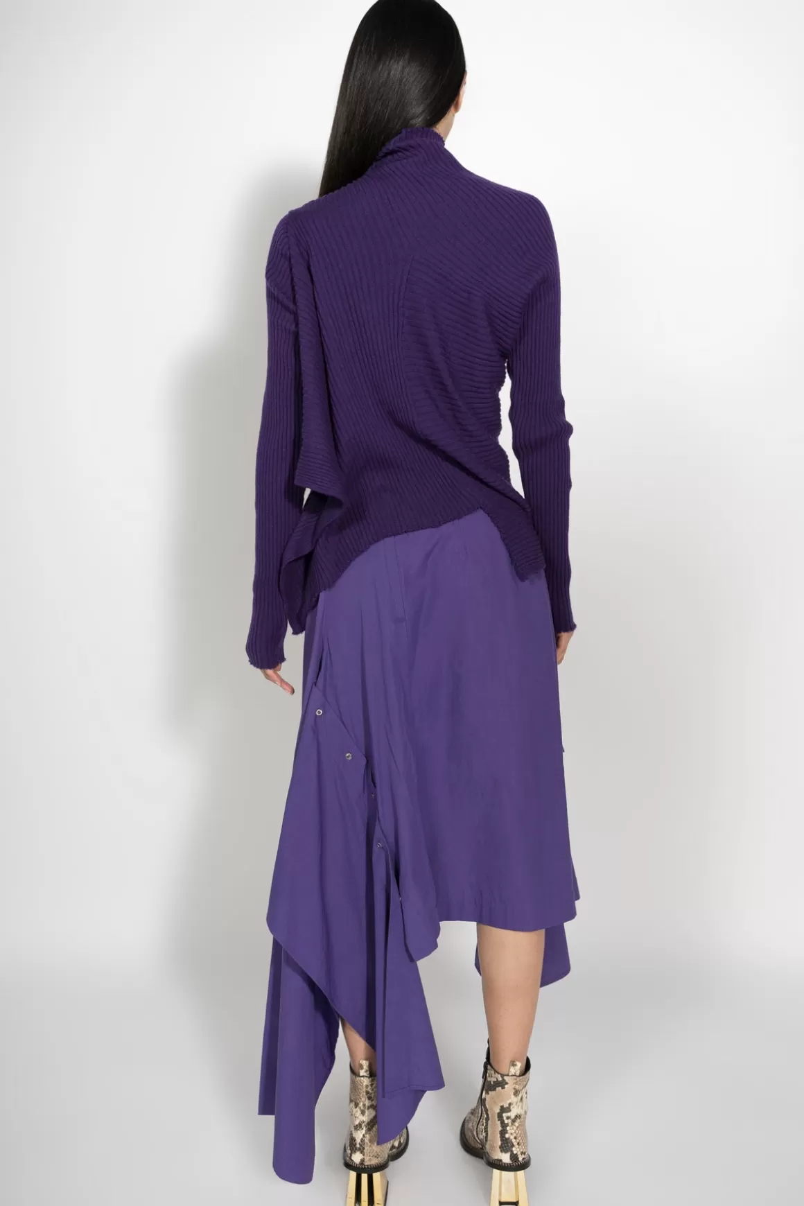 New DRAPED JUMPER IN MERINO KNIT Women TOPS | KNITWEAR