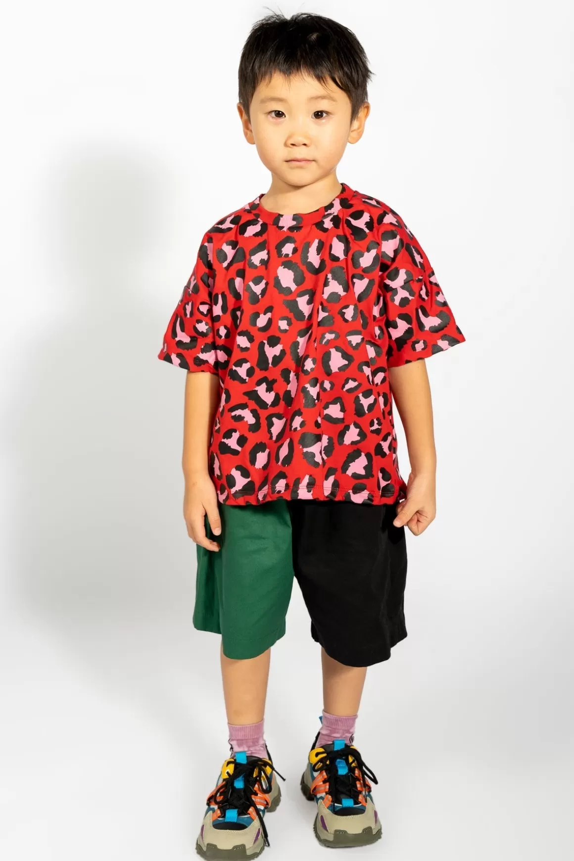 Best Sale AND BLACK LEOPARD PRINTED LOOSE T-SHIRT Kids TOPS | JERSEY