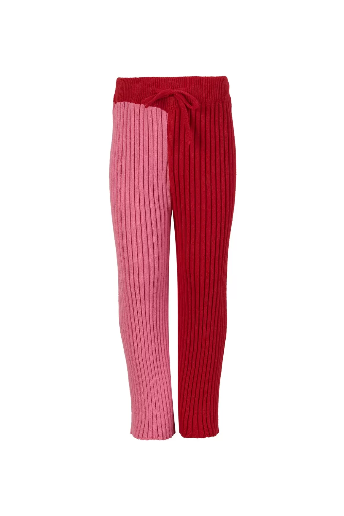 New RED AND PINK COTTON KNIT TROUSERS Kids BOTTOMS | KNITWEAR