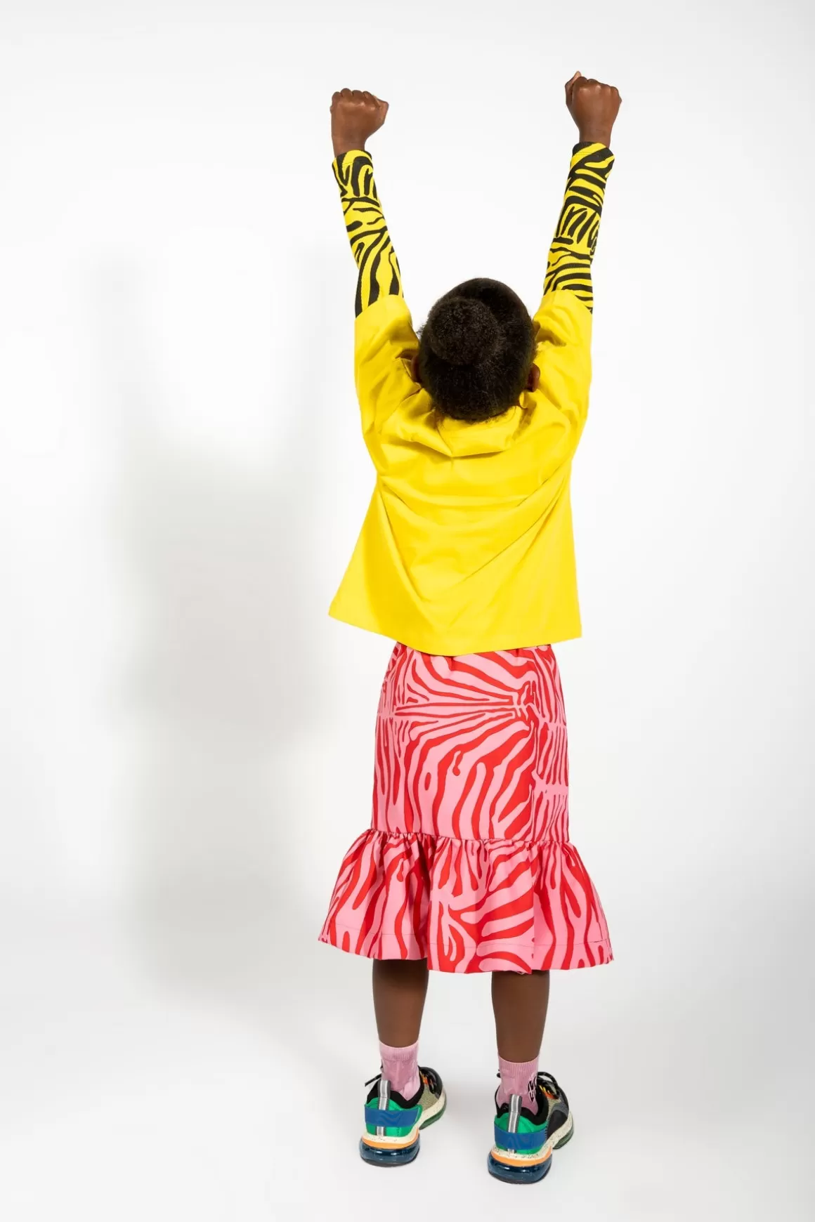 Fashion RED AND PINK ZEBRA PRINT FLOUNCE SKIRT Kids BOTTOMS