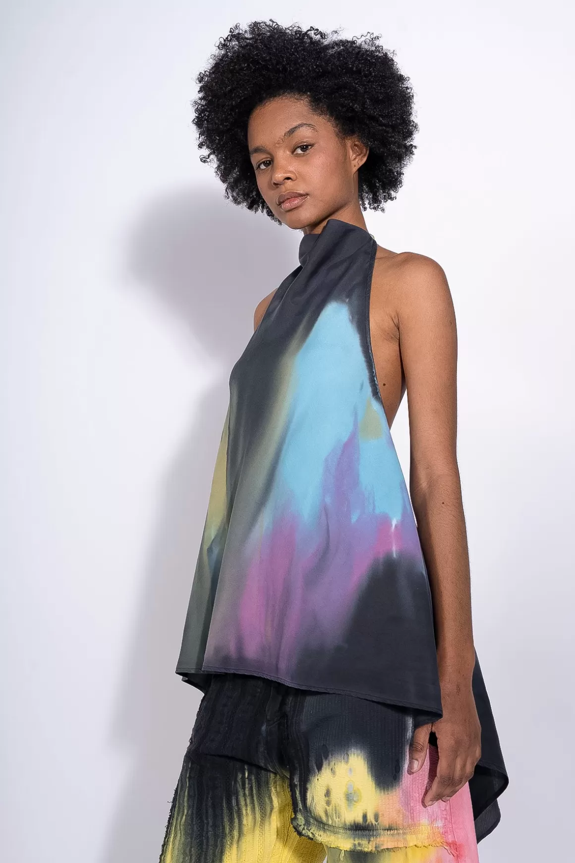 Sale TIE DYE HALTERNECK TOP Women TOPS