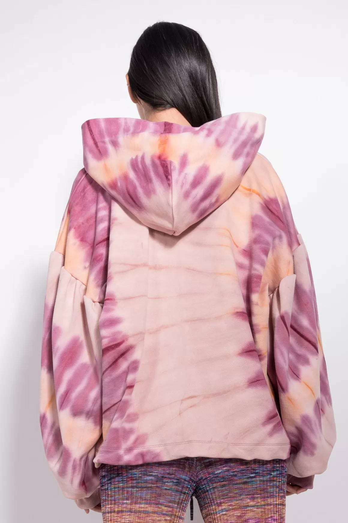 Clearance TIE DYE OVERSIZED PUFF SLEEVE HOODIE Women OUTERWEAR | JERSEY