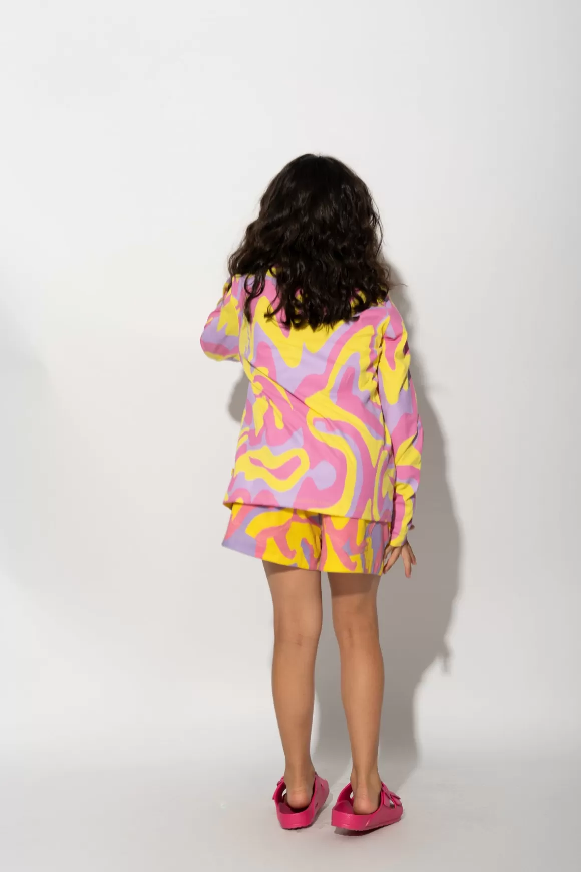 New WAVY PRINT LONG SLEEVE TOP Kids TOPS | JERSEY