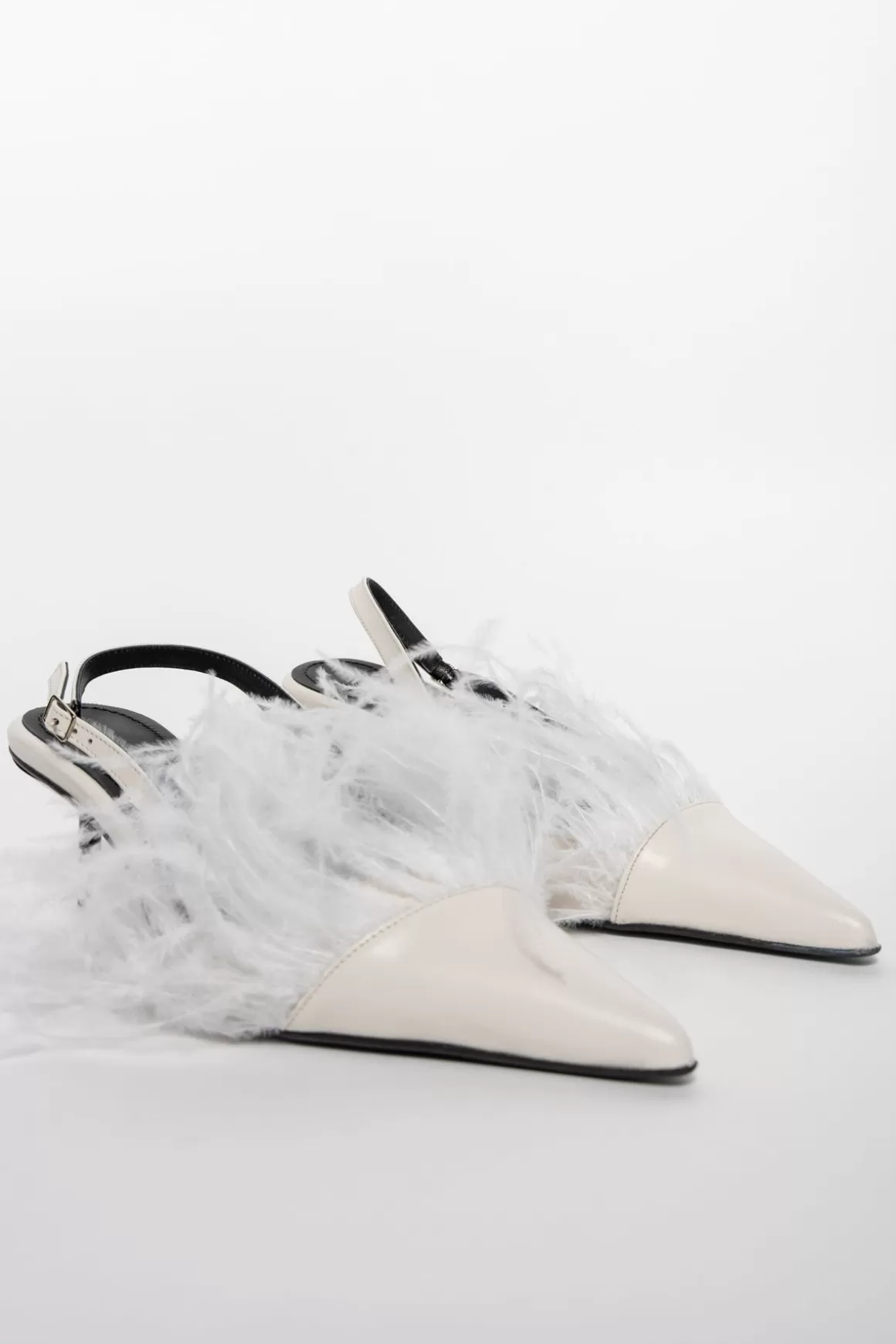 Fashion FEATHER SLING BACKS SHOES