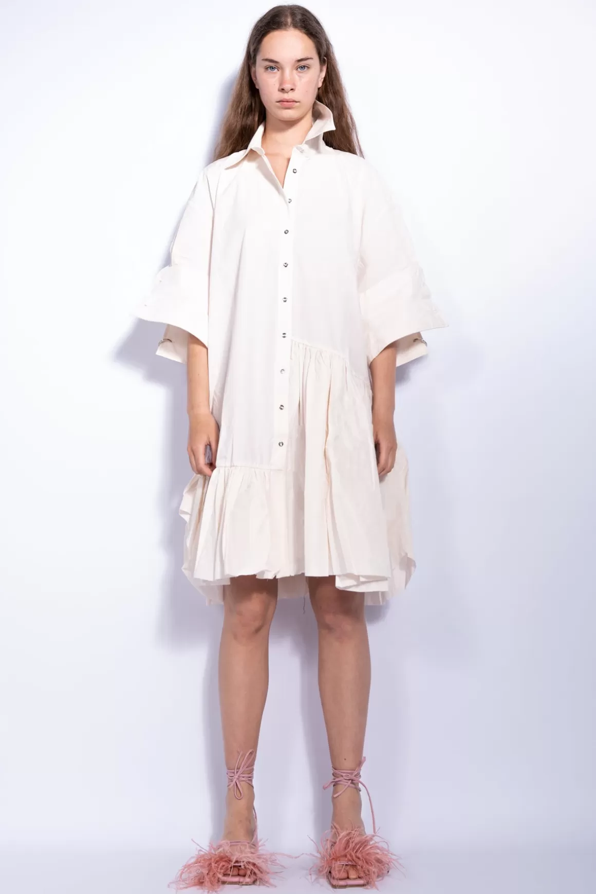 Cheap XXL SHORT SLEEVE SHIRT DRESS IN Women DRESSES