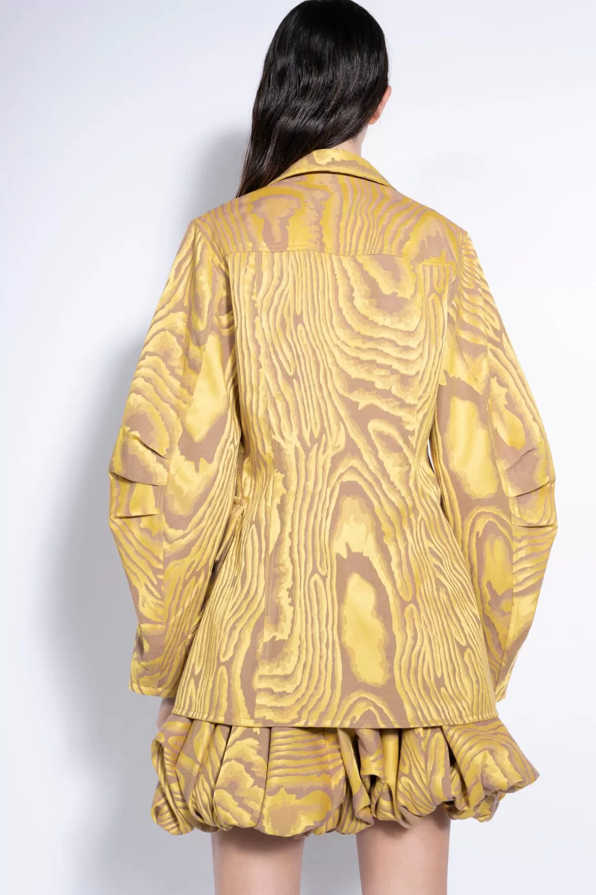 Flash Sale YELLOW BROCADE MULTI POCKET JACKET Women OUTERWEAR