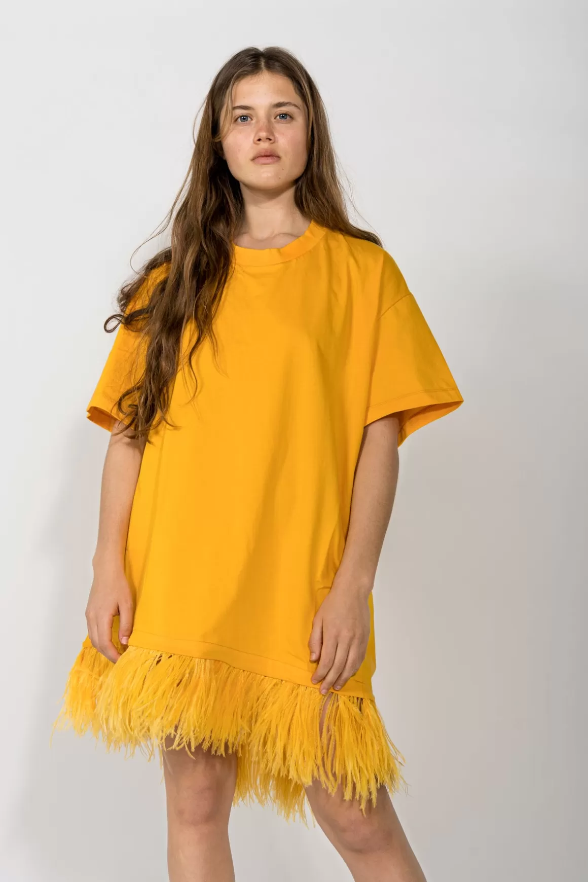 Outlet FEATHER HEM T-SHIRT Women DRESSES | TOPS